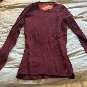 Smartwool Burgundy Long Sleeve Thermal Top